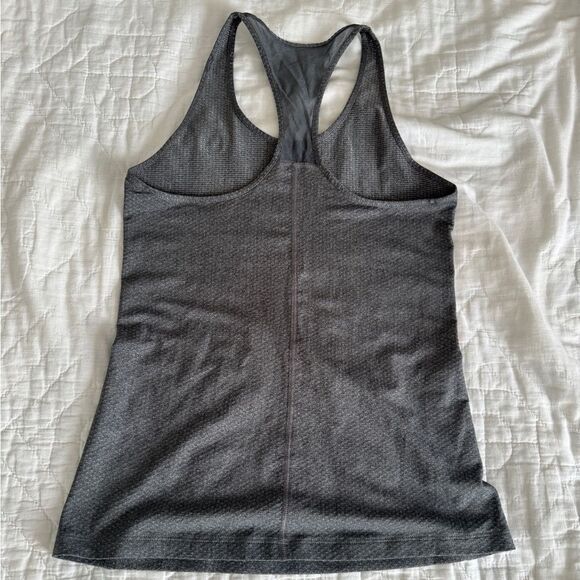 Women's HeatGear® Armour Racer Tank Grey Slate Color Womens Size XS - Picture 3 of 9